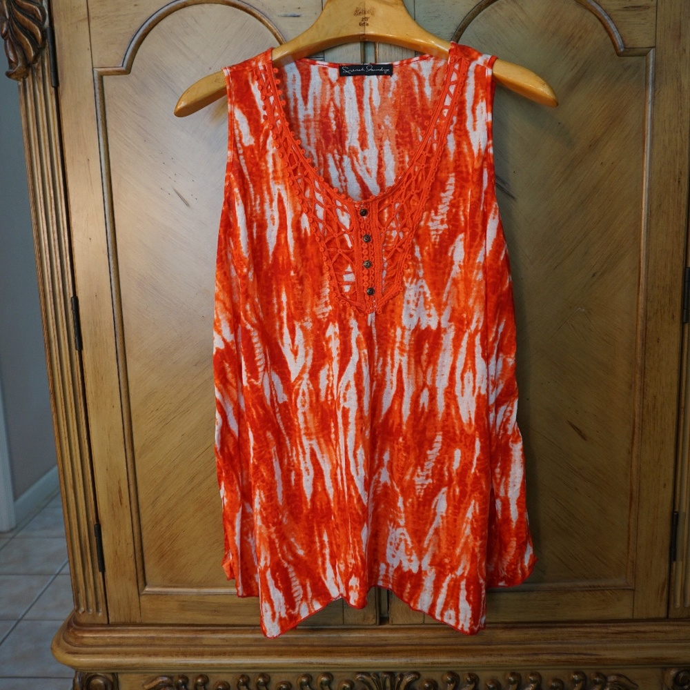 Sleeveless plus size tunic top 2X NWOT